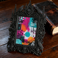 Sought-after-pick Gothic Dark-style Photo Frame | Werewolf-themed Cabin Porch Decor, Photo Ornament, Wall/Table Dual-use, Rustic Frame