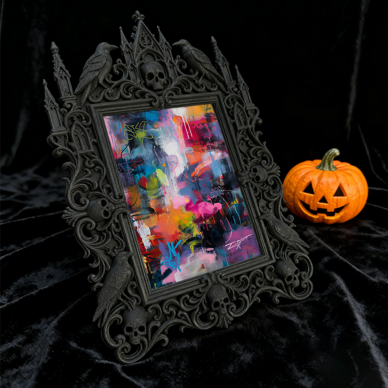 Rare-edition-pick Gothic Dark-style Photo Frame | Vampire LARP Castle Gatehouse Decor, Photo Ornament, Wall/Table Dual-use, Artistic Frame