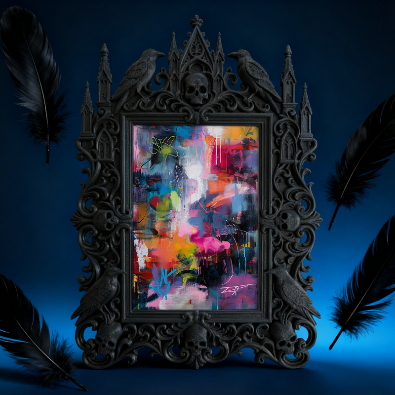 Rare-edition-pick Gothic Dark-style Photo Frame | Vampire LARP Castle Gatehouse Decor, Photo Ornament, Wall/Table Dual-use, Artistic Frame