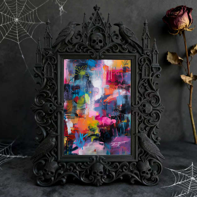Rare-edition-pick Gothic Dark-style Photo Frame | Vampire LARP Castle Gatehouse Decor, Photo Ornament, Wall/Table Dual-use, Artistic Frame