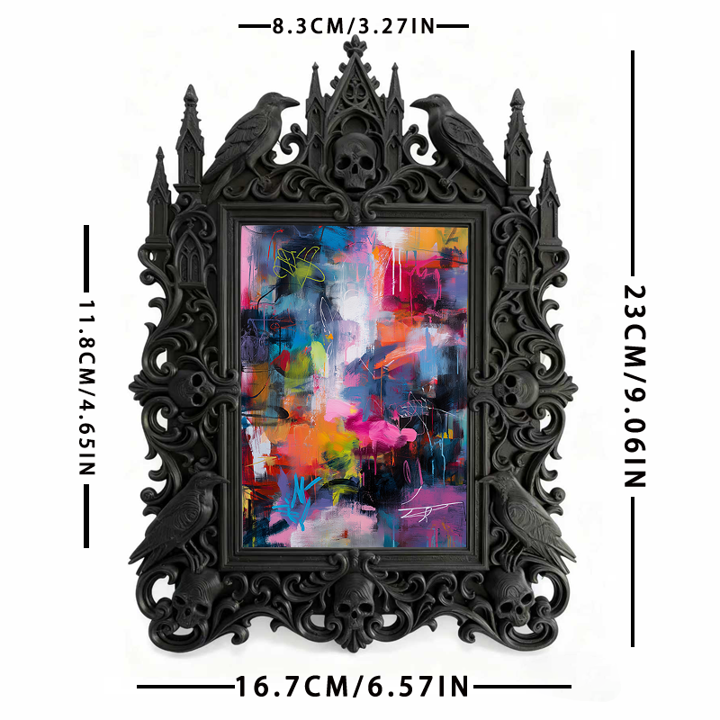 Rare-edition-pick Gothic Dark-style Photo Frame | Vampire LARP Castle Gatehouse Decor, Photo Ornament, Wall/Table Dual-use, Artistic Frame