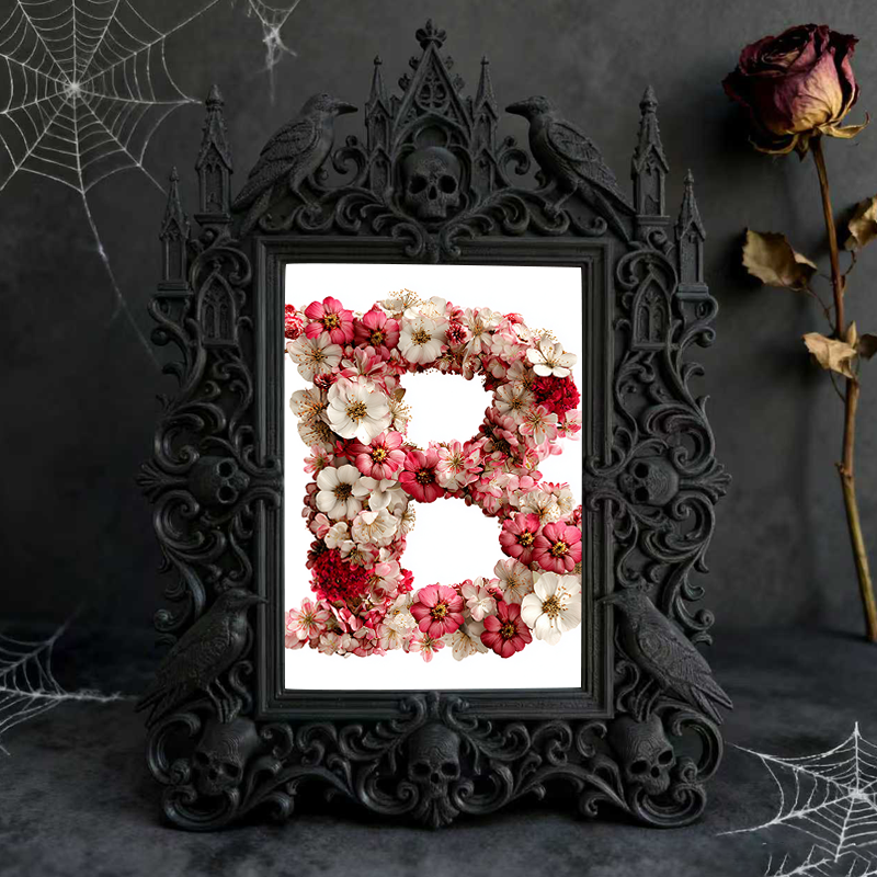 Unique-gothic-style Gothic Dark-style Photo Frame | Witchy Moon Phase Wall Hanging Shop Decor, Photo Ornament, Wall-mountable & Tabletop, Po