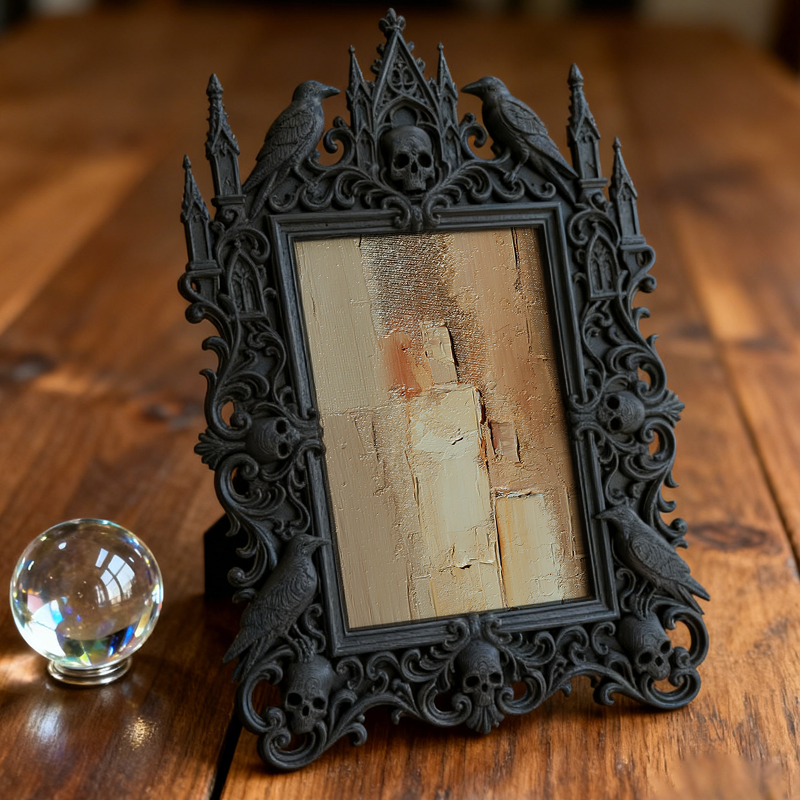 Collector-fave-pick Gothic Dark-style Photo Frame | Vintage Horror Movie Lobby Card Shop Decor, Photo Ornament, Wall/Table Dual-use, Display