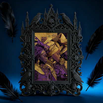 Eye-catching-dark Gothic Dark-style Photo Frame | Dark Fantasy Resin Coaster Shop Decor, Photo Ornament, Wall-mountable & Tabletop, Creative