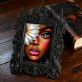 Trending-hot-now Gothic Dark-style Photo Frame | Gothic Halloween Cemetery Themed Party Decor, Photo Ornament, Wall-mountable & Tabletop, Pl