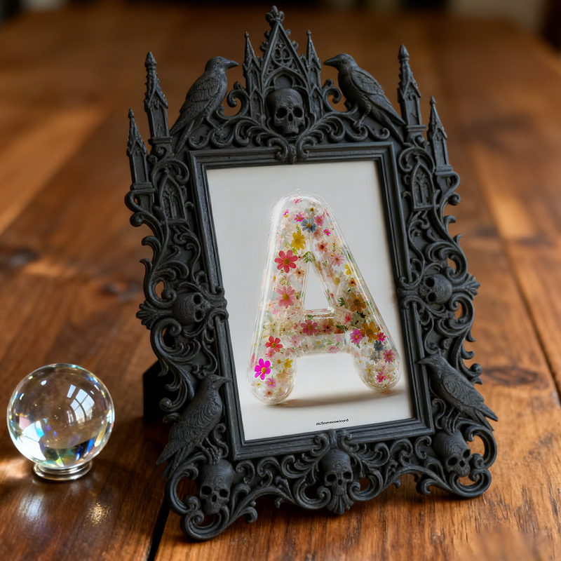 Top-choice-gothic Gothic Dark-style Photo Frame | Dark Academia Dormitory Art Supply Shelf Decor, Photo Ornament, Wall/Table Dual-use, Durab