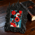 Style-icon-pick Gothic Dark-style Photo Frame | Gothic Kids’ Vampire Cape Display Decor, Photo Ornament, Wall/Table Dual-use, Eco-friendly F