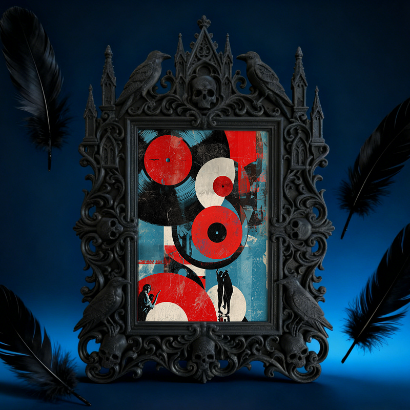 Style-icon-pick Gothic Dark-style Photo Frame | Gothic Kids’ Vampire Cape Display Decor, Photo Ornament, Wall/Table Dual-use, Eco-friendly F