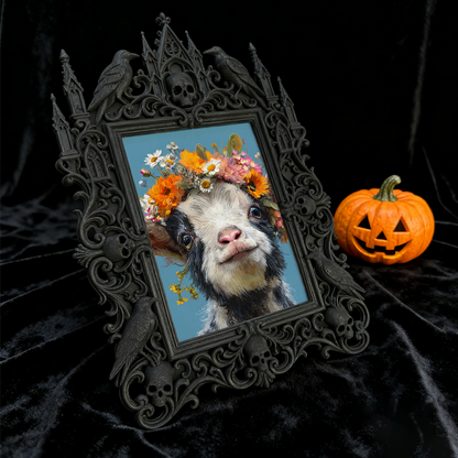 Limited-stock-gothic Dark-style Photo Frame | Occult Herbalism Dried Herb Shop Decor, Photo Ornament, Wall-mountable & Tabletop, Coll