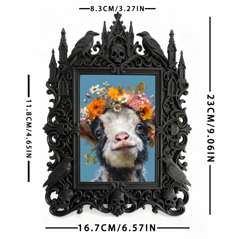 Limited-stock-gothic Dark-style Photo Frame | Occult Herbalism Dried Herb Shop Decor, Photo Ornament, Wall-mountable & Tabletop, Coll