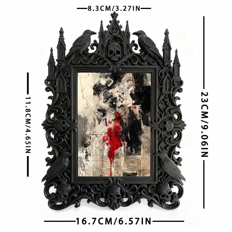 Rare-find-gothic Dark-style Photo Frame | Werewolf Cosplay Group Photo Booth Backdrop Decor, Photo Ornament, Wall/Table Dual-use, Rus