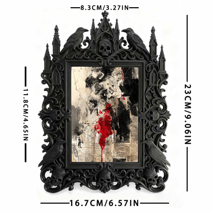 Rare-find-gothic Dark-style Photo Frame | Werewolf Cosplay Group Photo Booth Backdrop Decor, Photo Ornament, Wall/Table Dual-use, Rus