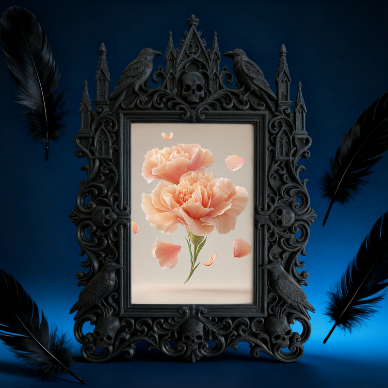 Insta-hit Gothic Dark-style Photo Frame | Dark Academia Wax Seal Stamp Studio Decor, Photo Ornament, Wall/Table Dual-use, Durable Frame