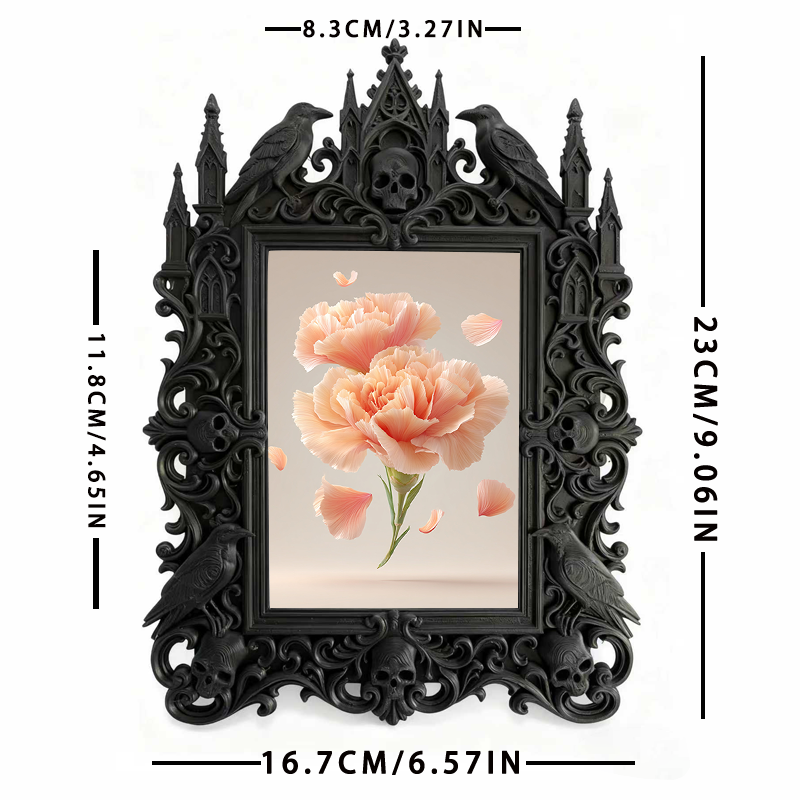 Insta-hit Gothic Dark-style Photo Frame | Dark Academia Wax Seal Stamp Studio Decor, Photo Ornament, Wall/Table Dual-use, Durable Frame