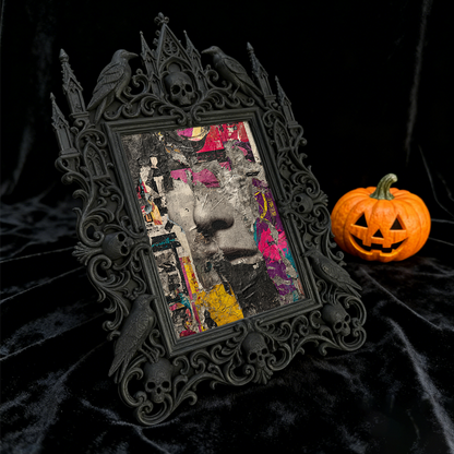Shop-top-seller Gothic Dark-style Photo Frame | Vampire-themed Escape Room Puzzle Corner Decor, Photo Ornament, Wall-mountable & Tabletop, L