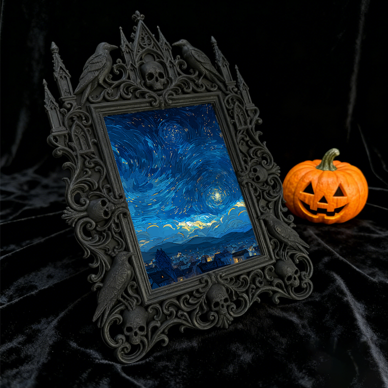 Highly-coveted Gothic Dark-style Photo Frame | Gothic Matte Nail Polish Bar Decor, Photo Ornament, Wall-mountable & Tabletop, Scratch-resist