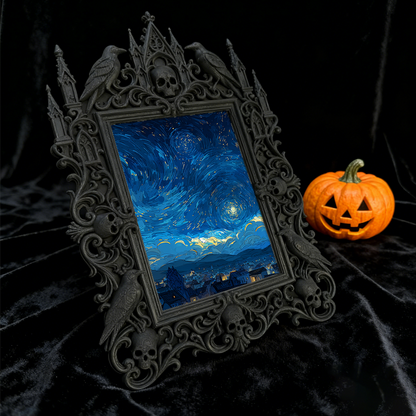 Highly-coveted Gothic Dark-style Photo Frame | Gothic Matte Nail Polish Bar Decor, Photo Ornament, Wall-mountable & Tabletop, Scratch-resist