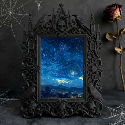 Highly-coveted Gothic Dark-style Photo Frame | Gothic Matte Nail Polish Bar Decor, Photo Ornament, Wall-mountable & Tabletop, Scratch-resist