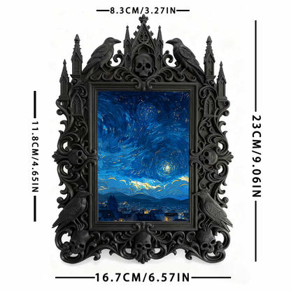 Highly-coveted Gothic Dark-style Photo Frame | Gothic Matte Nail Polish Bar Decor, Photo Ornament, Wall-mountable & Tabletop, Scratch-resist