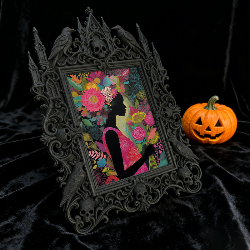 Trend-buzzing Gothic Dark-style Photo Frame | Punk Rock Band Vinyl Record Pop-up Decor, Photo Ornament, Wall/Table Dual-use, Eco-friendly Fr