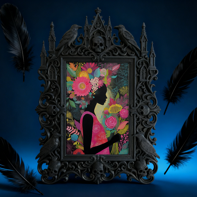 Trend-buzzing Gothic Dark-style Photo Frame | Punk Rock Band Vinyl Record Pop-up Decor, Photo Ornament, Wall/Table Dual-use, Eco-friendly Fr