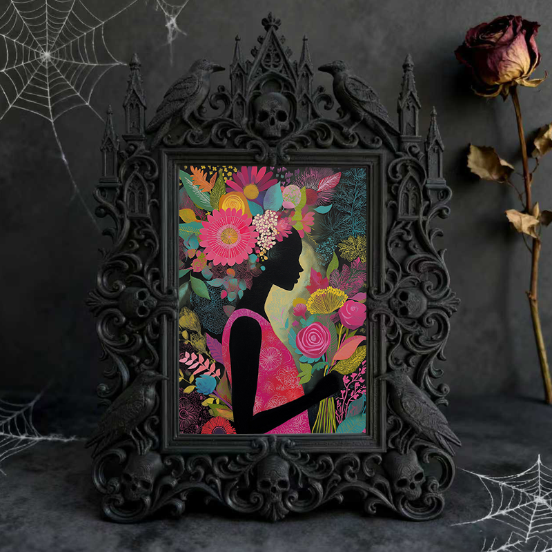 Trend-buzzing Gothic Dark-style Photo Frame | Punk Rock Band Vinyl Record Pop-up Decor, Photo Ornament, Wall/Table Dual-use, Eco-friendly Fr