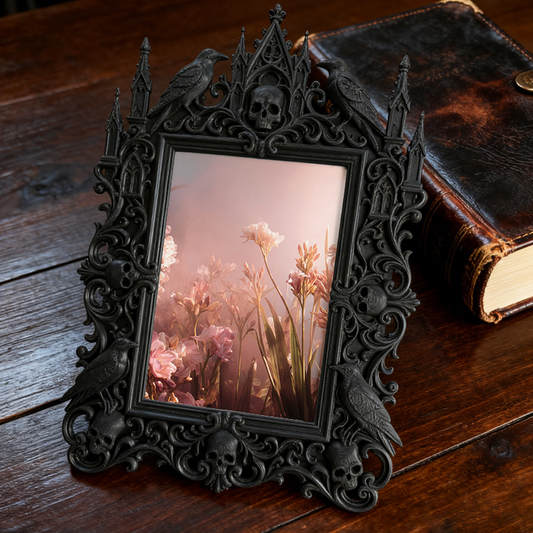 5-star-rated Gothic Dark-style Photo Frame | Gothic Outdoor Halloween Party Photo Spot Decor, Photo Ornament, Dual-use Display, Sturdy Frame