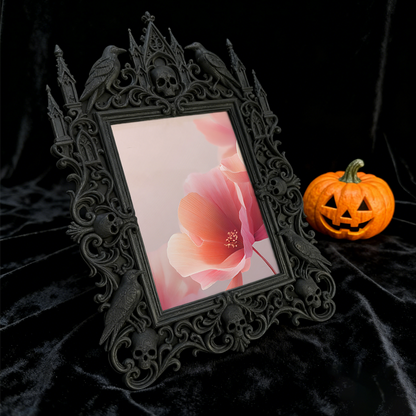Reel-trending Gothic Dark-style Photo Frame | Gothic Eyebrow Lamination Studio Display Decor, Photo Ornament, Wall-mountable & Tabletop, Hig