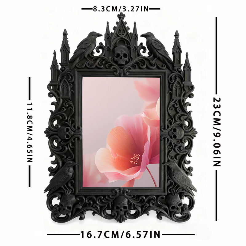 Reel-trending Gothic Dark-style Photo Frame | Gothic Eyebrow Lamination Studio Display Decor, Photo Ornament, Wall-mountable & Tabletop, Hig