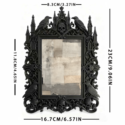 Luxe-dark Gothic Dark-style Photo Frame | Dark Calligraphy Ink Stick Shop Decor, Photo Ornament, Wall-mountable & Tabletop, Practical Frame