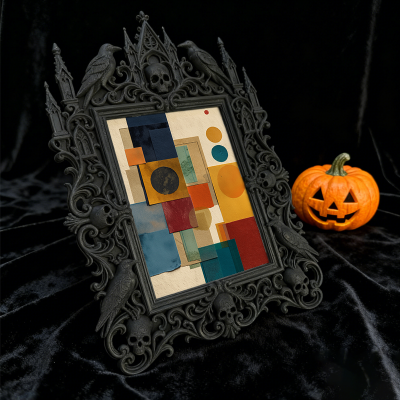 Hard-to-find Gothic Dark-style Photo Frame | Vampire Cosplay Cape Tailor Shop Decor, Photo Ornament, Wall/Table Dual-use, Artistic Frame