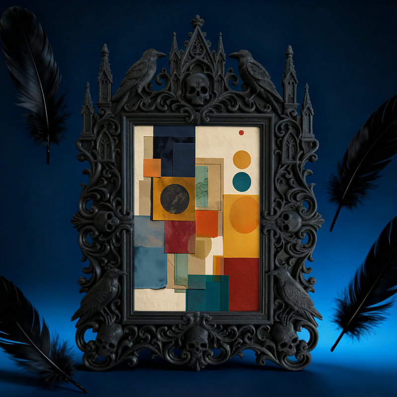 Hard-to-find Gothic Dark-style Photo Frame | Vampire Cosplay Cape Tailor Shop Decor, Photo Ornament, Wall/Table Dual-use, Artistic Frame