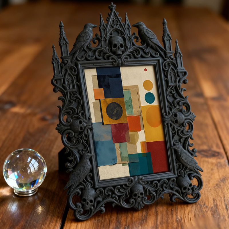 Hard-to-find Gothic Dark-style Photo Frame | Vampire Cosplay Cape Tailor Shop Decor, Photo Ornament, Wall/Table Dual-use, Artistic Frame