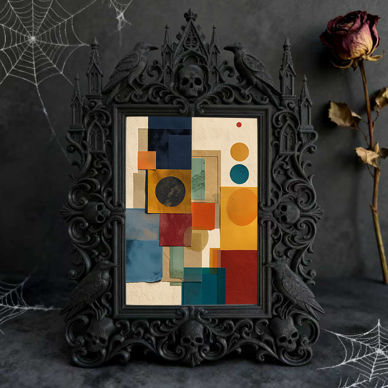 Hard-to-find Gothic Dark-style Photo Frame | Vampire Cosplay Cape Tailor Shop Decor, Photo Ornament, Wall/Table Dual-use, Artistic Frame
