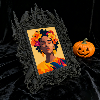 Sturdy-built Gothic Dark-style Photo Frame | Gothic Custom Leather Wallet Shop Decor, Photo Ornament, Dual-use Display, Wear-resistant Frame