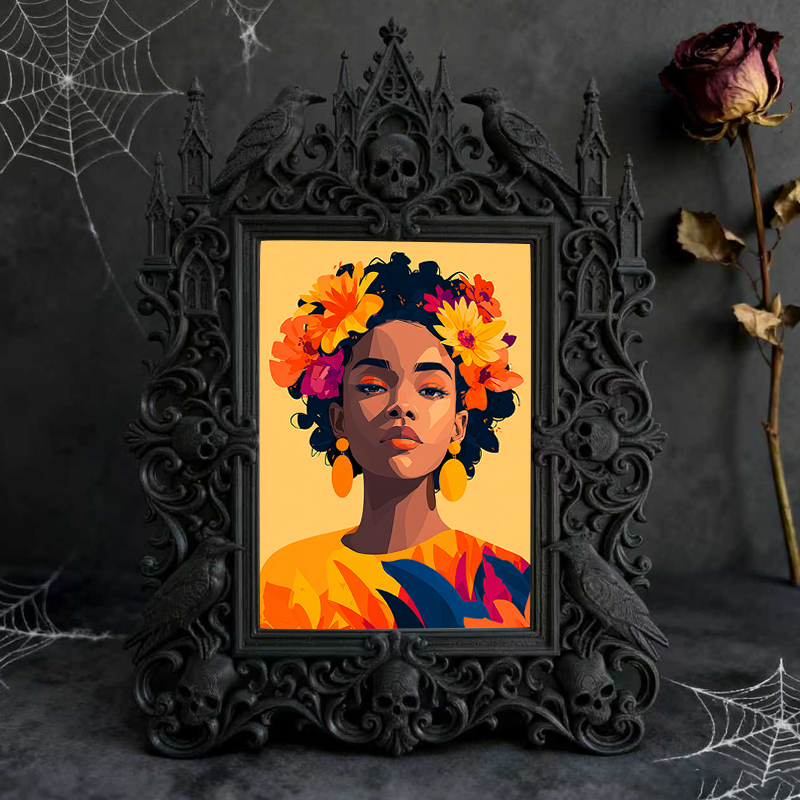 Sturdy-built Gothic Dark-style Photo Frame | Gothic Custom Leather Wallet Shop Decor, Photo Ornament, Dual-use Display, Wear-resistant Frame