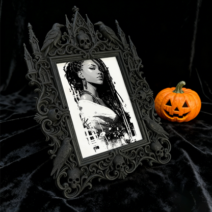 TikTok-famous Gothic Dark-style Photo Frame | Gothic Handmade Soap Mold Display Shop Decor, Photo Ornament, Wall-mountable & Tabletop, Plast