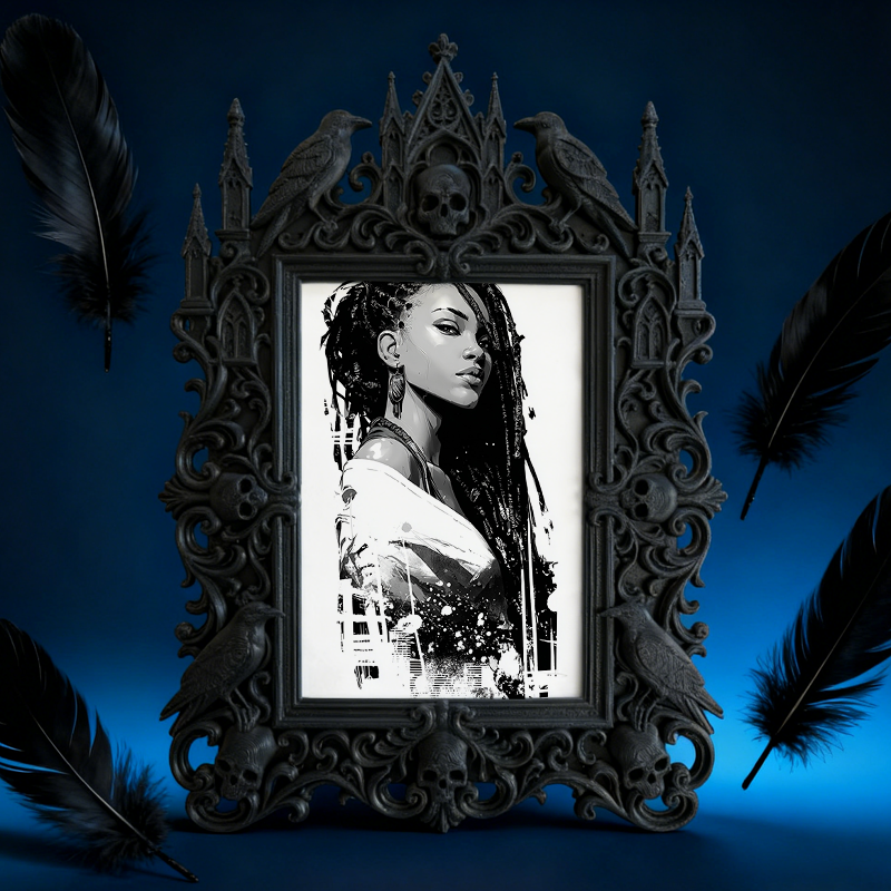 TikTok-famous Gothic Dark-style Photo Frame | Gothic Handmade Soap Mold Display Shop Decor, Photo Ornament, Wall-mountable & Tabletop, Plast