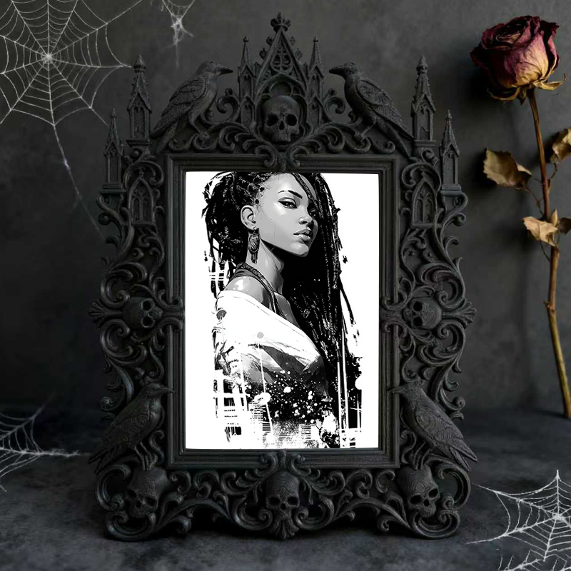 TikTok-famous Gothic Dark-style Photo Frame | Gothic Handmade Soap Mold Display Shop Decor, Photo Ornament, Wall-mountable & Tabletop, Plast
