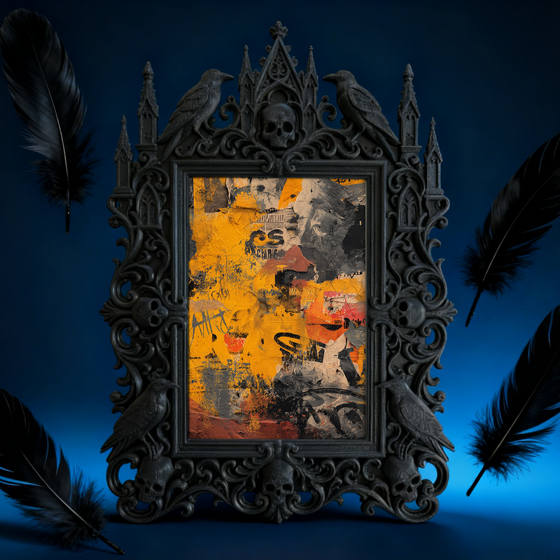 Shop-favorite Gothic Dark-style Photo Frame | Halloween Haunted Farmhouse Photo Booth Decor, Photo Ornament, Wall-mountable & Tabletop, Ligh