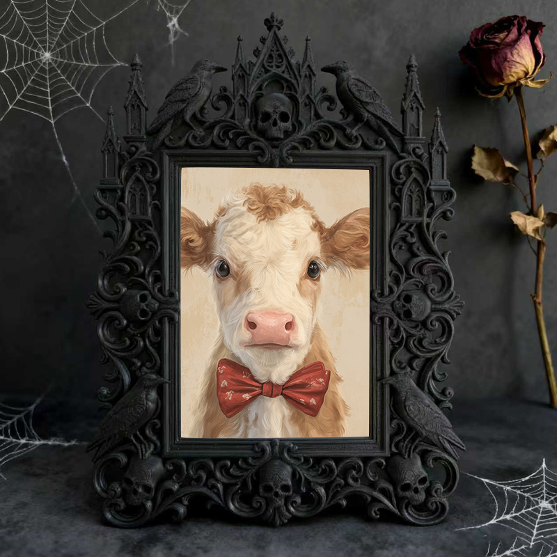 High-demand Gothic Dark-style Photo Frame | Witchy Spell Jar Charm Shop Decor, Photo Ornament, Wall-mountable & Tabletop, Scratch-resistant 