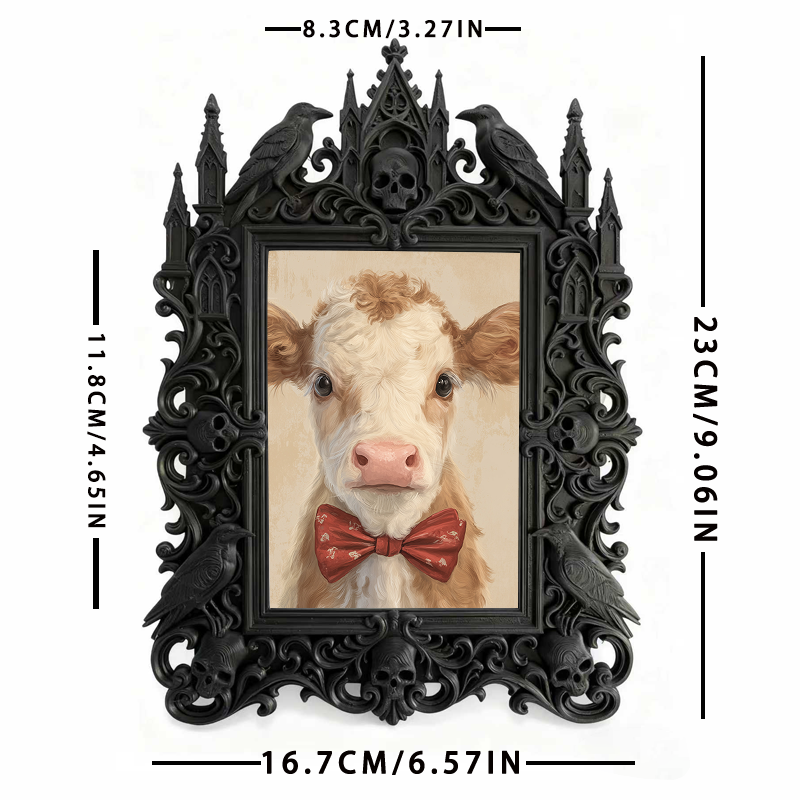 High-demand Gothic Dark-style Photo Frame | Witchy Spell Jar Charm Shop Decor, Photo Ornament, Wall-mountable & Tabletop, Scratch-resistant 