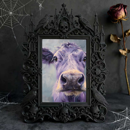 Must-own Gothic Dark-style Photo Frame | Dark Art Tattoo Studio Flash Sheet Display Decor, Photo Ornament, Wall-mountable & Tabletop, Slim F
