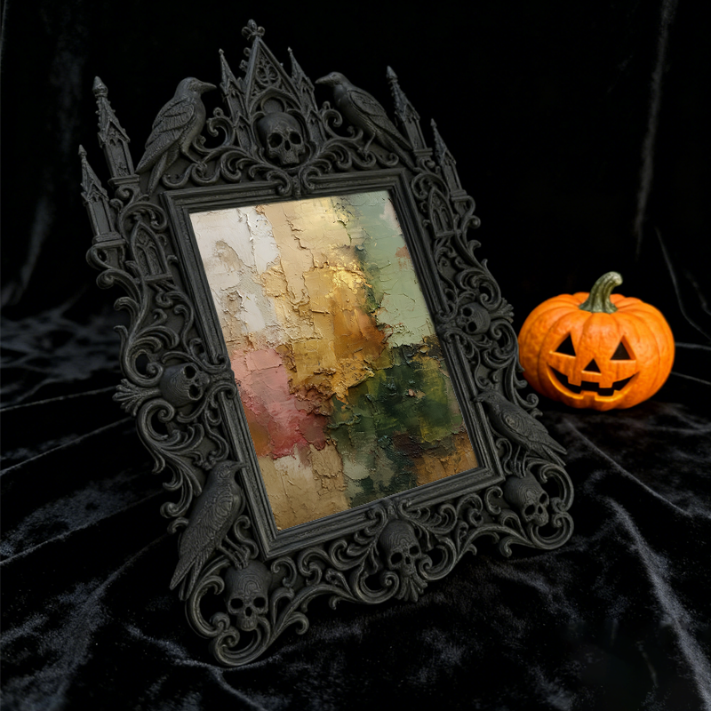 Limited-stock Gothic Dark-style Photo Frame | Occult Astrology Zodiac Sign Shop Decor, Photo Ornament, Wall-mountable & Tabletop, Collectibl
