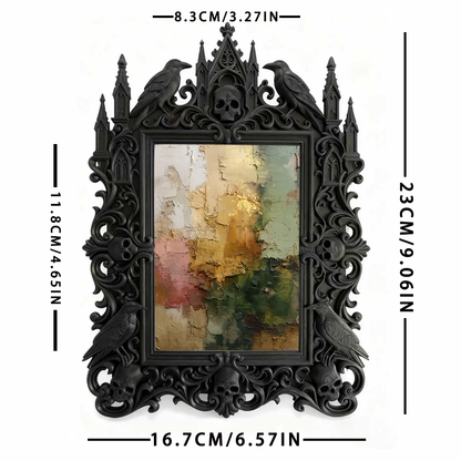 Limited-stock Gothic Dark-style Photo Frame | Occult Astrology Zodiac Sign Shop Decor, Photo Ornament, Wall-mountable & Tabletop, Collectibl