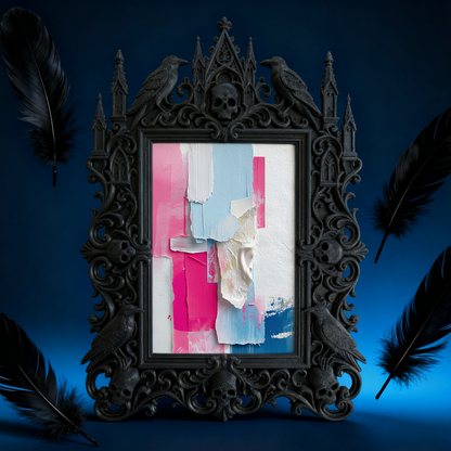 Sought-after Gothic Dark-style Photo Frame | Werewolf-themed Hunting Cabin Bedroom Decor, Photo Ornament, Wall/Table Dual-use, Rustic Frame