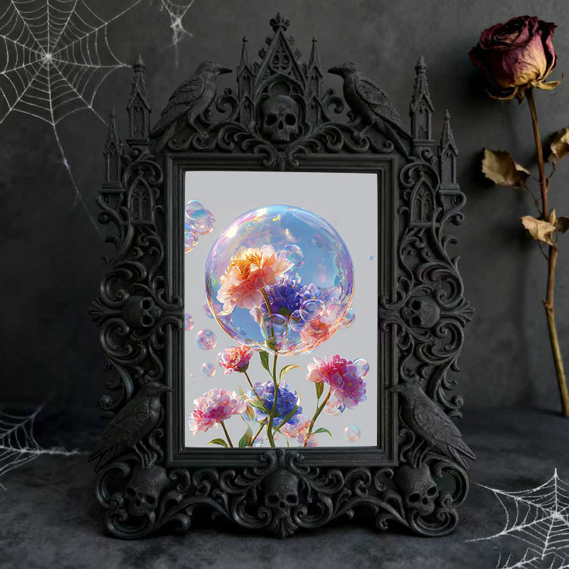 Reel-hit Gothic Dark-style Photo Frame | Gothic Lash Extension Storage Shop Decor, Photo Ornament, Wall-mountable & Tabletop, High-gloss Fra