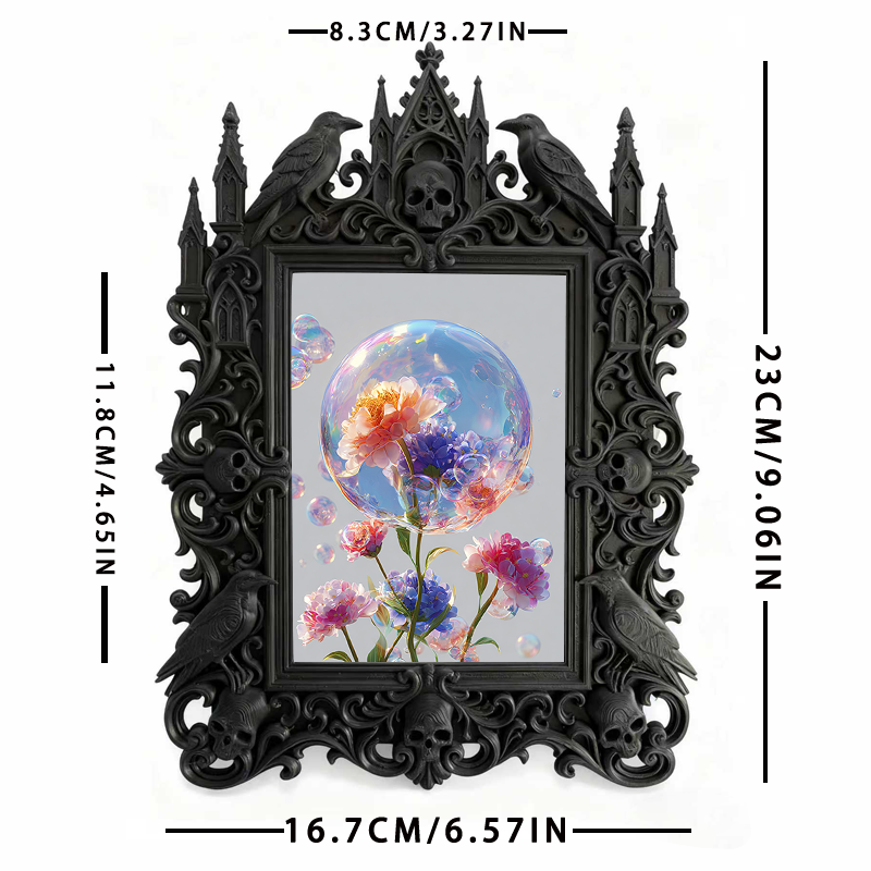Reel-hit Gothic Dark-style Photo Frame | Gothic Lash Extension Storage Shop Decor, Photo Ornament, Wall-mountable & Tabletop, High-gloss Fra