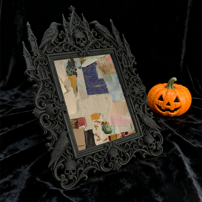 Unique-design Gothic Dark-style Photo Frame | Witchy Moon Phase Jewelry Shop Decor, Photo Ornament, Wall-mountable & Tabletop, Portable Fram