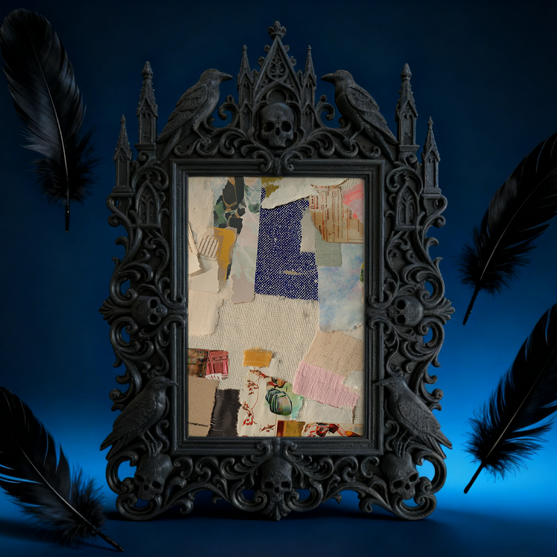 Unique-design Gothic Dark-style Photo Frame | Witchy Moon Phase Jewelry Shop Decor, Photo Ornament, Wall-mountable & Tabletop, Portable Fram